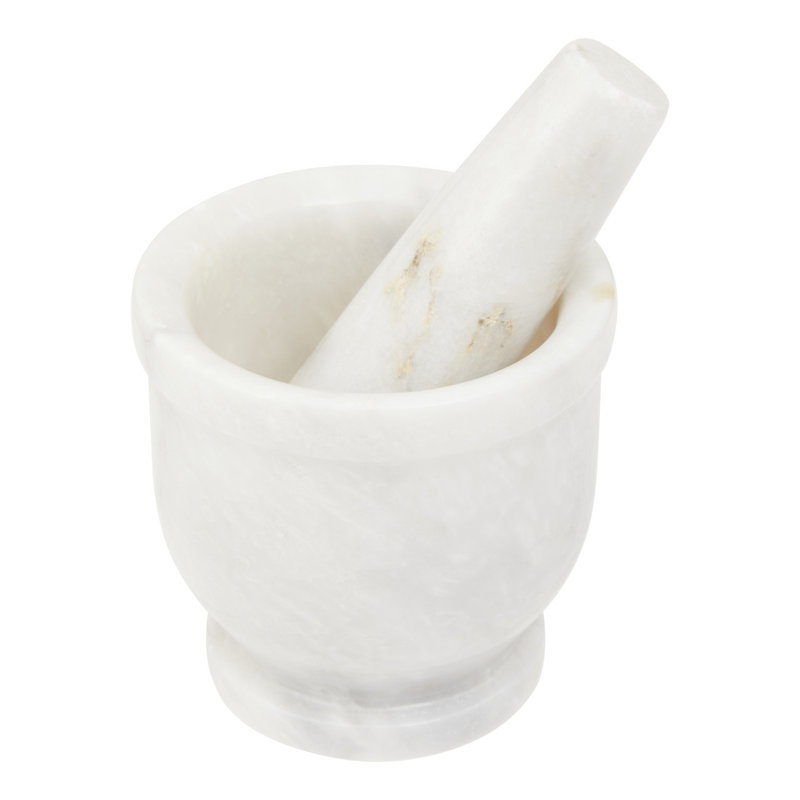 Lariviere Marble Mortar And Pestle Set, White
