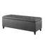 Banc de rangement intérieur - dessus, gris anthracite, coffre rembourré à fermeture douce avec pieds noirs-1431603169