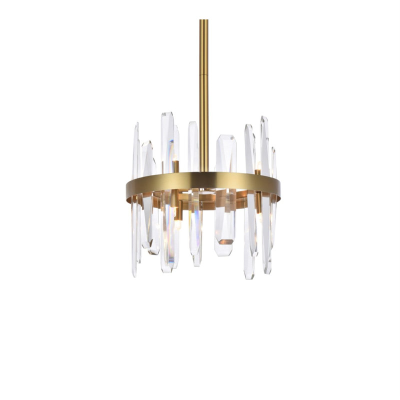Marlow 6 - Light Unique/Statement Pendant, Satin Gold, 57.5" H x 12" W x 12" D