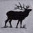 Eddie Bauer Elk Charcoal Throw Pillow