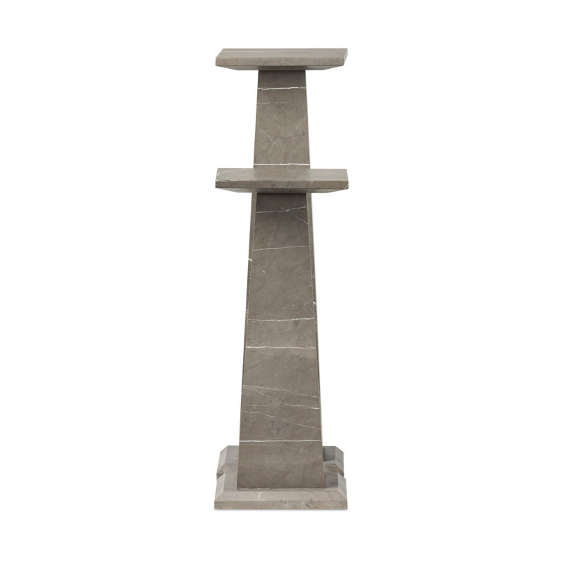 Ellric Pedestal Set, Beige Marble