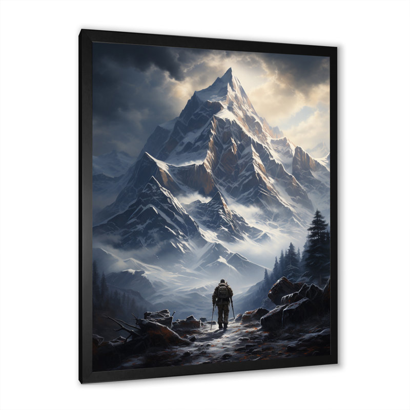 «Mountain Trails Harmony I» sur toile, Cadre photo noir, H 44 po x l 34 po x P 1,5 po