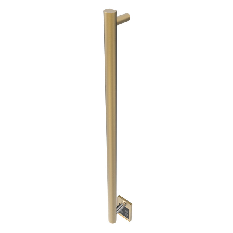 Barre simple ronde câblée Modello i Collection (contrôleur non inclus), Laiton satiné, H 39,38 po x l 1,63 po x P 4,13 po