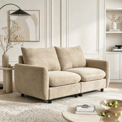 Modular Sectional Velvet Sofa
