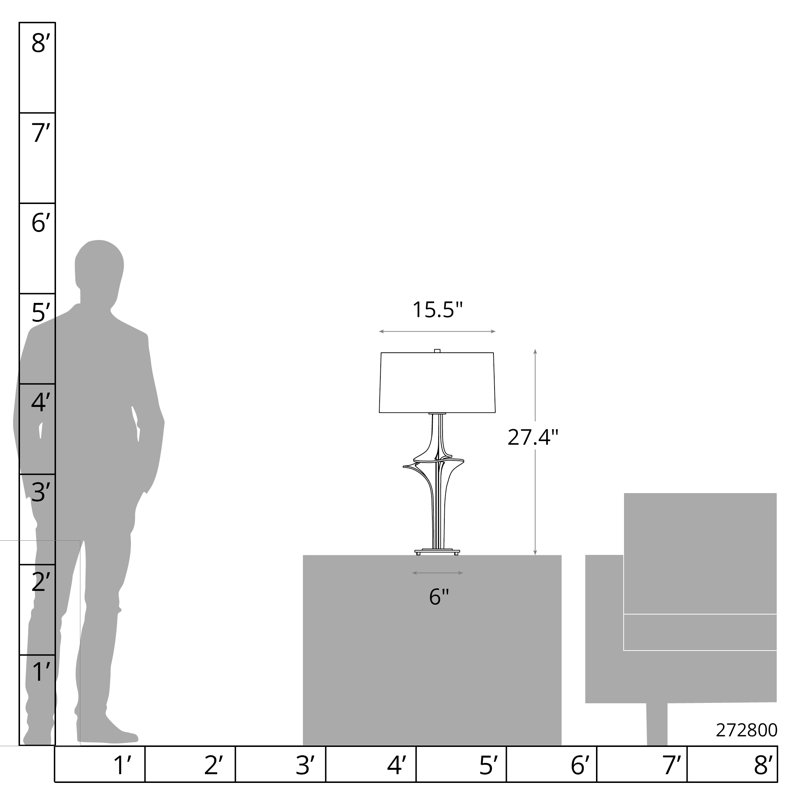 Antasia 27.4" Table Lamp, Flax, Bronze