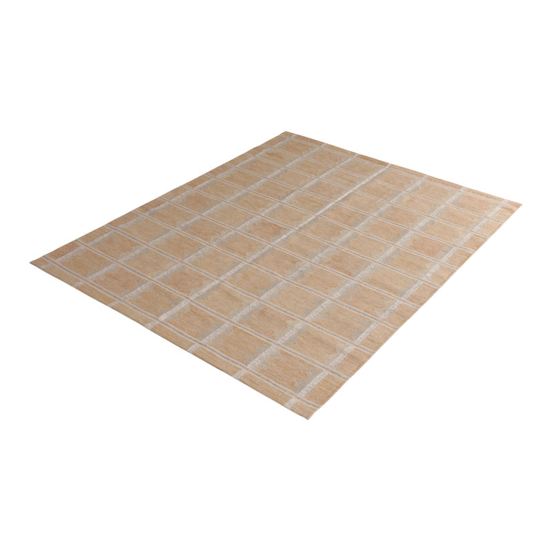Scandinavian Style Flat-Weave Gray Blue Geometric Pattern By Rug & Kilim, Rectangle 14' x 20'