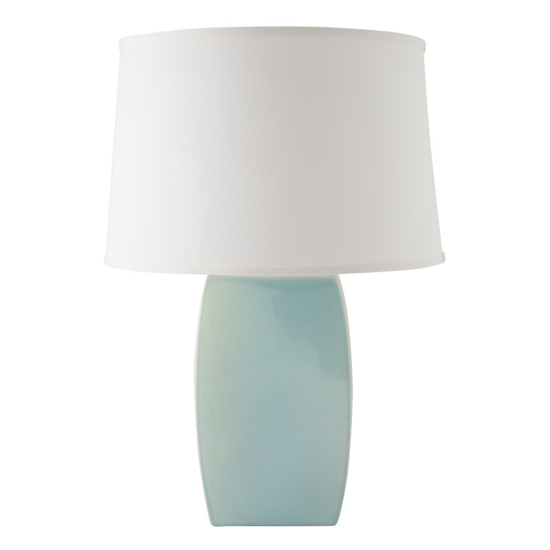Shyam Ceramic Table Lamp, Gloss Mist