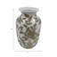 Vase traditionnel en céramique pour console - Vase à fleurs de style chinoiserie avec une silhouette haute et décorative - 25 cm-493492841