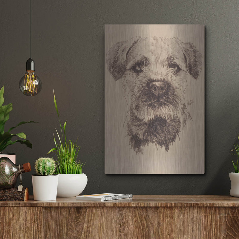 "Border Terrier" par Barbara Keith, H 16 po x l 12 po