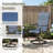 6-Person Rectangular Patio Dining Set With 360° Swivel Textilene Chairs-1249962198