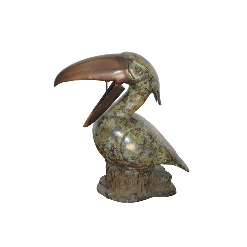 Copper Toucan Bird Fountain