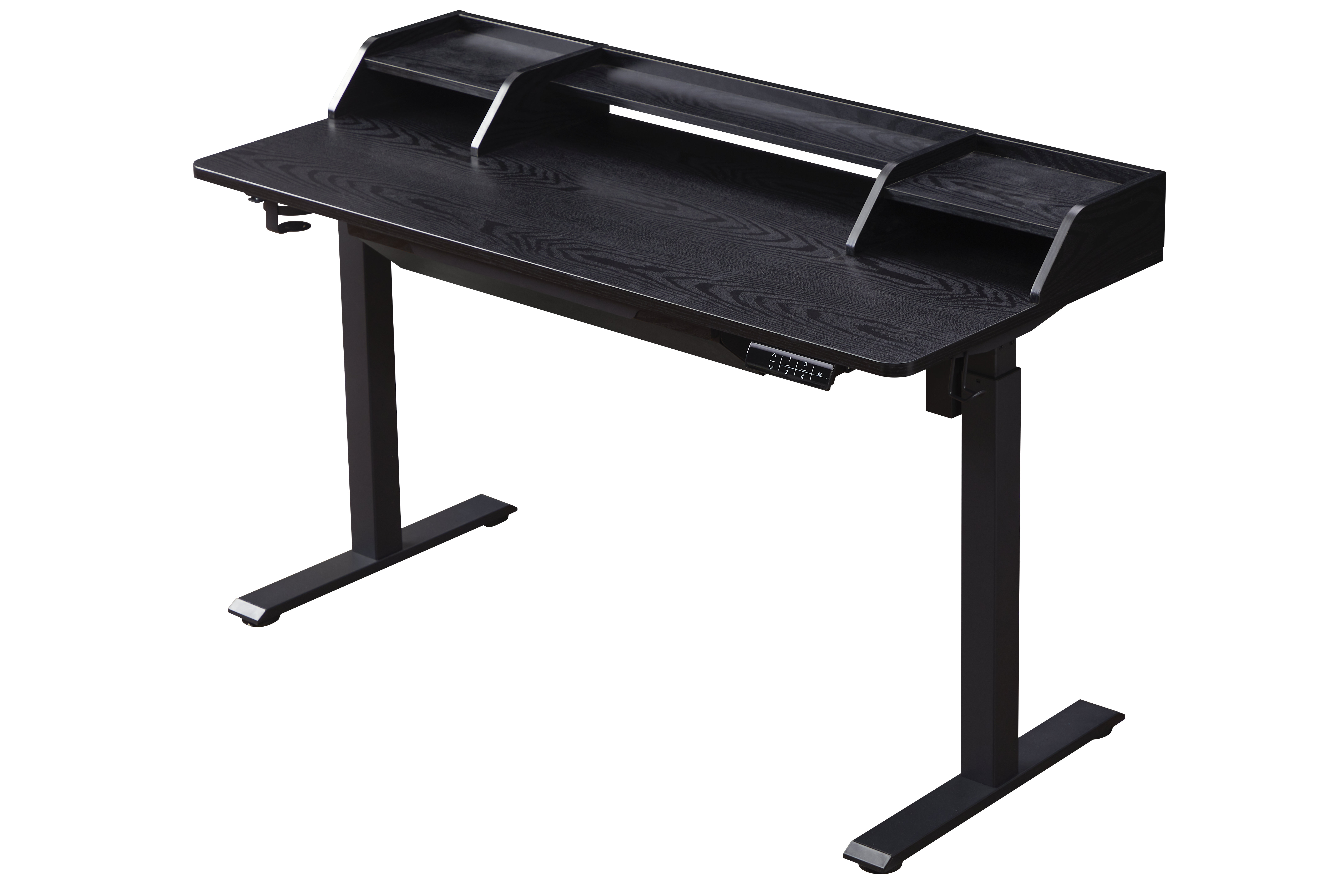 Inbox Zero Latoscha Electric Height Adjustable Standing Desk with Hutch ...