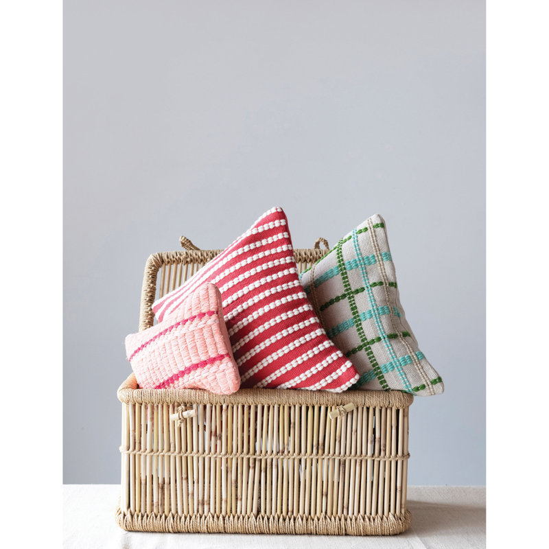 Cotton Blend/Wool Blend Square Throw Pillow Cover & Insert