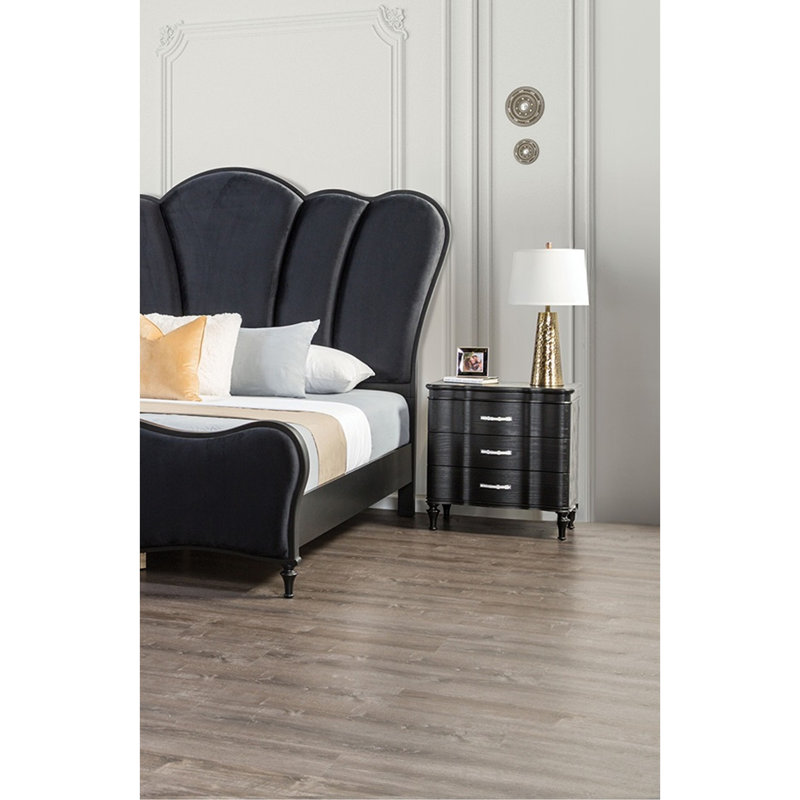 Nightstand For Bedroom, Black
