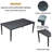 Stylish 7-piece Outdoor Patio Set: Aluminum Dining Ensemble With 6 Swivel Rockers, Sunbrella Cushions, And Table