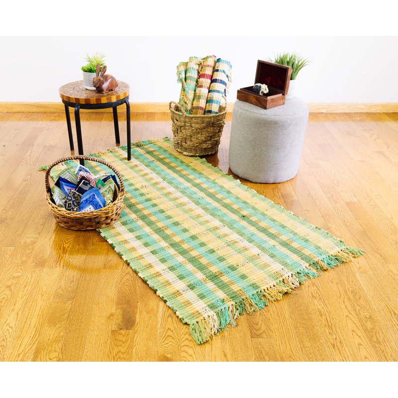 Cotton Striped Indoor Rug, Rectangle 3' x 5'