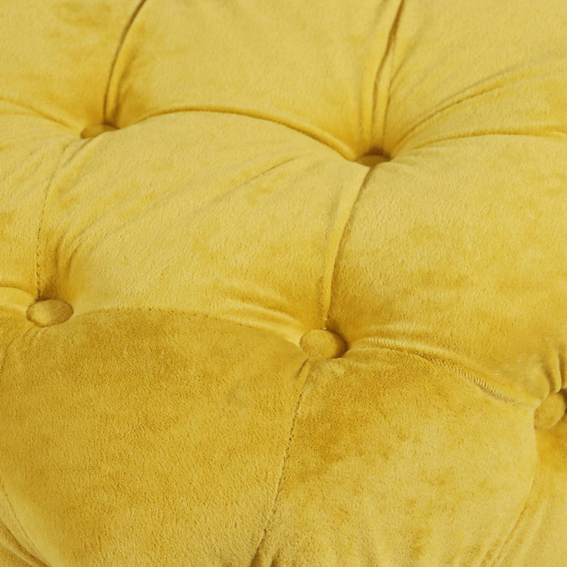 Repose-pieds Finie, 100 % polyester jaune