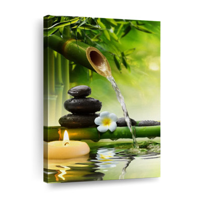 Bamboo Water Flow Canvas Print