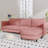 107.8'' Large Size 3 Seater Sofa Couch, L-Shaped Sofas With Movable Ottoman, Arm With Pockets,Modern Fabric Couches-559099678
