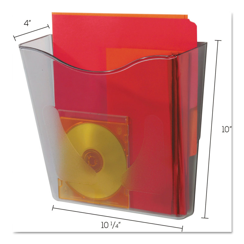 Deflect-o® Euro-Style DocuPocket® Portrait Wall Fi PVC / Vinyl Hanging Files Open