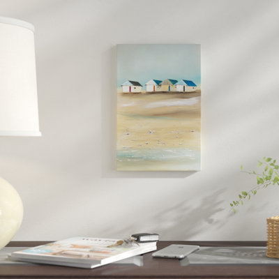 « beach cabanes iv », impression sur toile