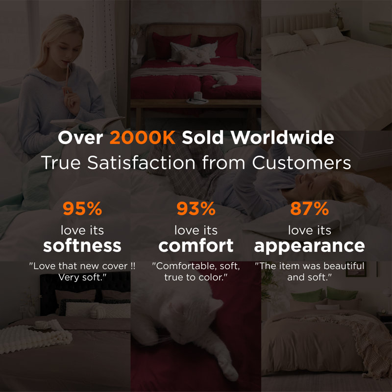 Bedsure Soft Double Brushed Duvet Cover GentleSoft™️, Queen, Natural