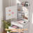 Vanity Set For Small Bedrooms - Small Space Makeup Vanity With Stool, Compartmentalized Drawers & 20Cm Foldable Side Tables (Left And Right)