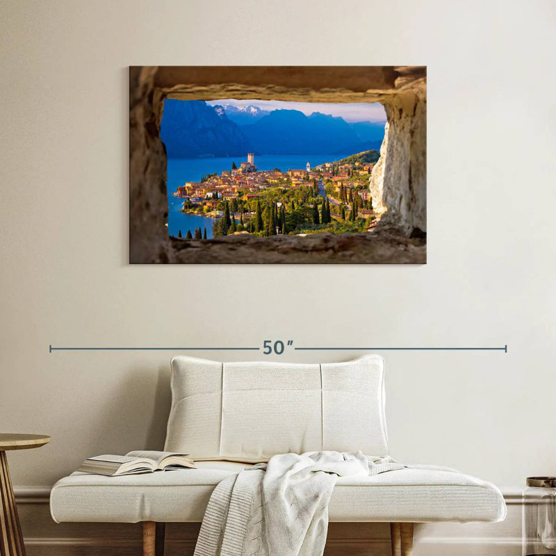 Ravi vue de Malcesine, H 26 po x l 39 po