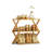 3 Tiers 9 Pairs Folding Shoe Rack, Installation-Free Bamboo Organizer Storage Shoes Shelf for Home