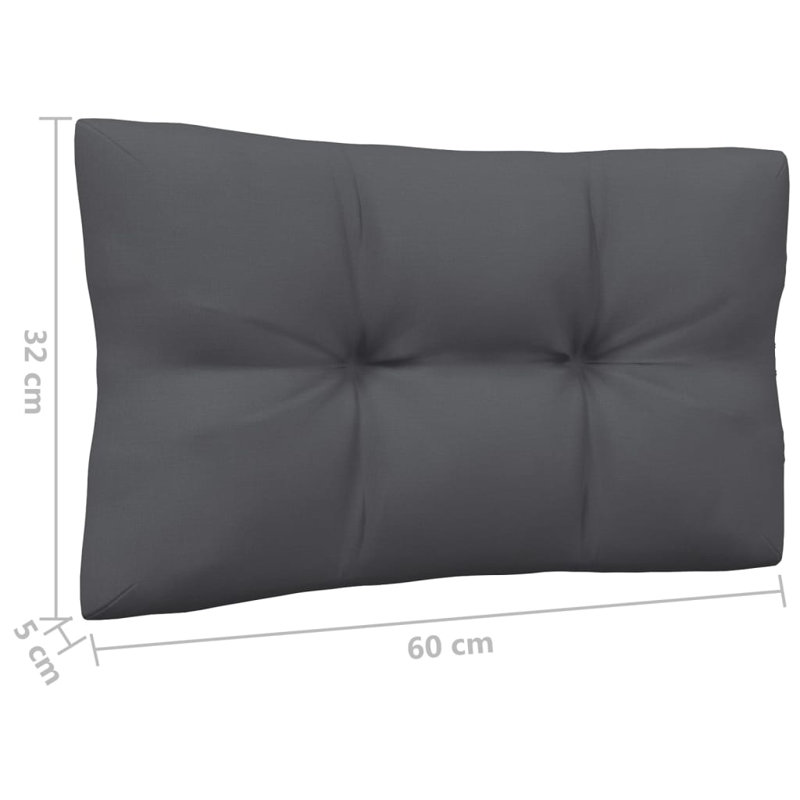 Blume Solid Wood 4 - Person Seating Group with Cushions, Anthracite, Black