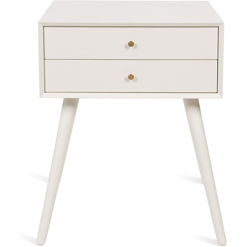 Table d'appoint moderne avec 2 tiroirs Kate et Laurel Finco