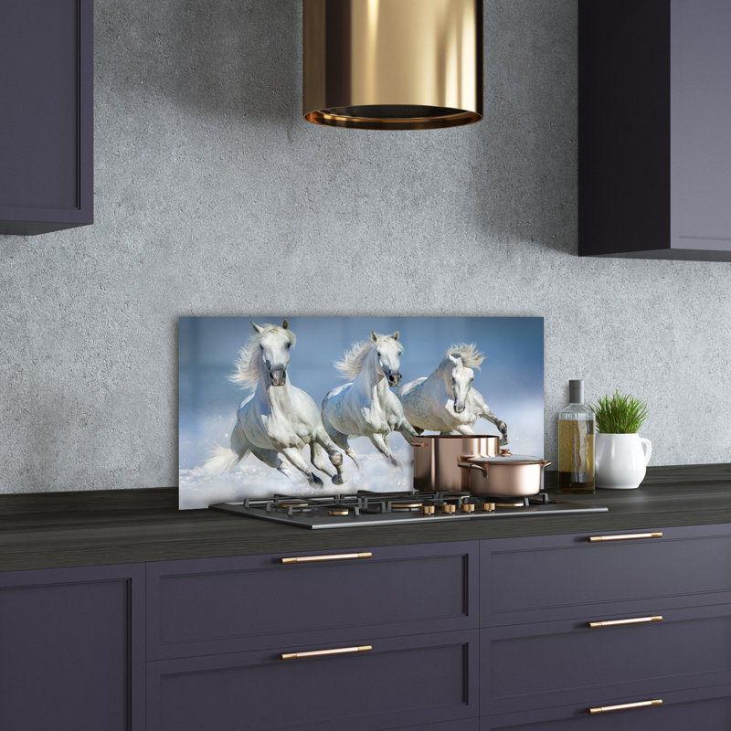 Tamora 50cm W x 100cm L Glass Peel and Stick Panel