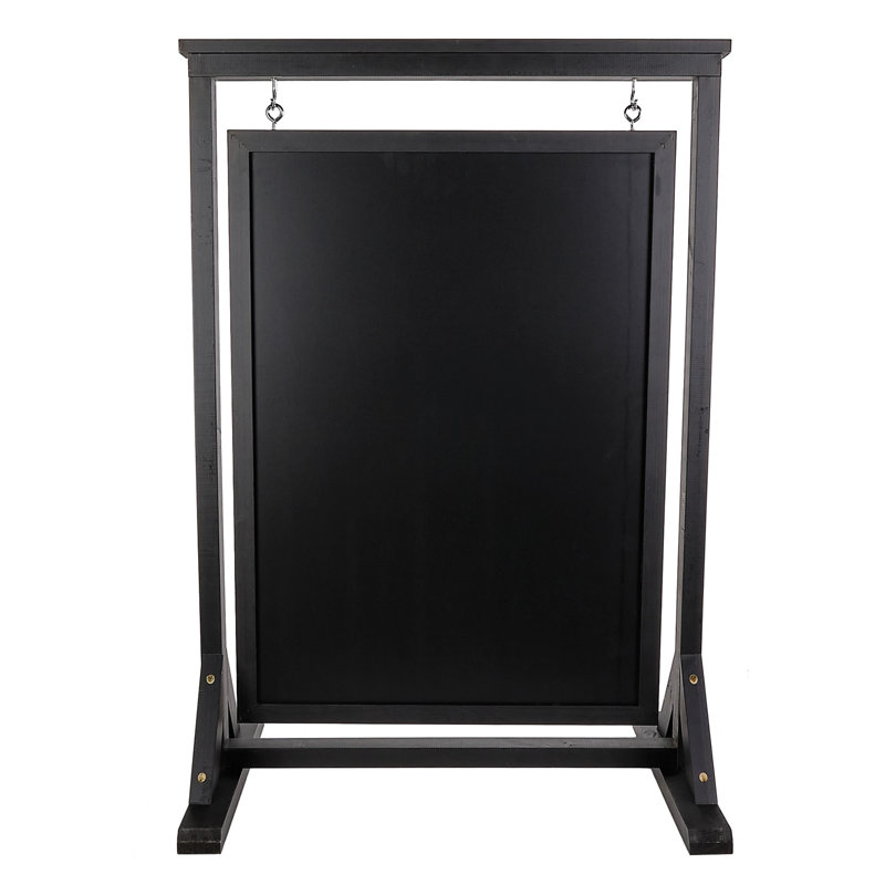 Tableau noir magnétique autoportant, 40 po x 28 po, Noir