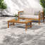 Ensembles de salle à manger de patio moderne, table de causeuse en bois d'acacia