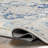 Swam Vintage Floral Power Loom Performance Blue Rug-590785306