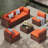 Cawanna 6 - Person Modular Patio Conversation Set with Cushions-2038701823-2052820553