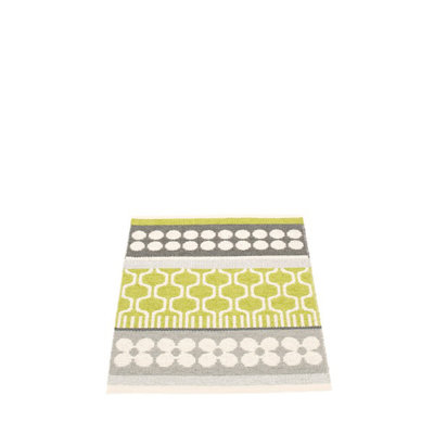 Asta Geometric Area Rug in Lime/Gray/White