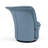 Fully Assembled Sky Blue 3D Textured Swivel Chair with Decorative Side Accents