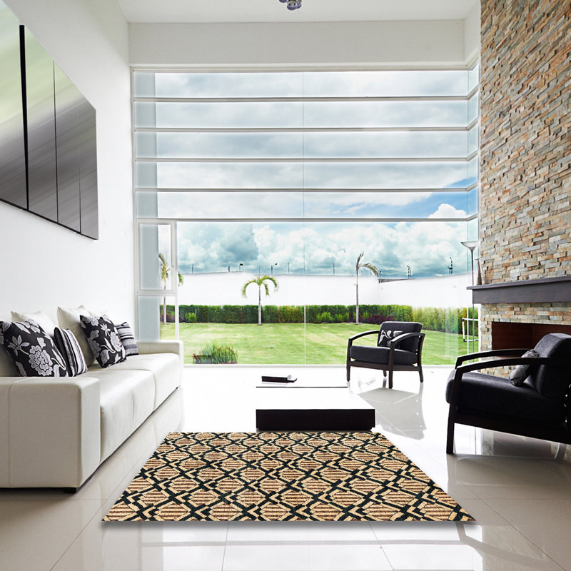 Geometric Indoor Rug, Square 4'