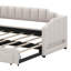 Lit de jour simple TG à très grand lit avec tiroirs de rangement et lumières DEL, canapé-lit rembourré, lit de jour simple TG-1198423781