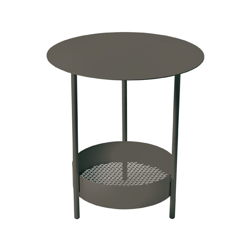Salsa Outdoor Round Side Table, Liquorice