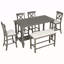 Ensemble de 6 tables de salle à manger à hauteur de comptoir avec 4 chaises et un banc pour la salle à manger-398470883-398470880