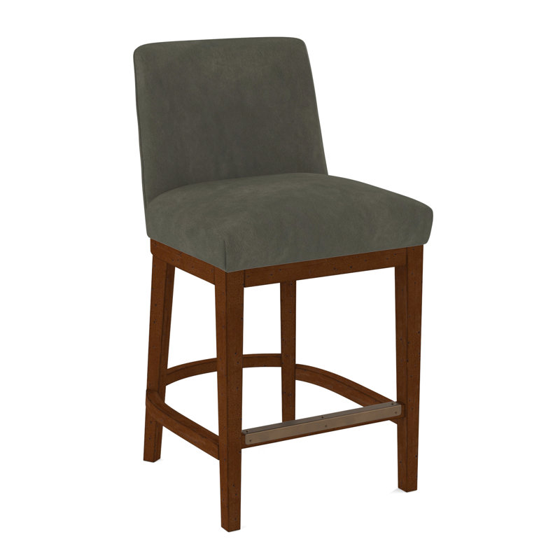 Upholstered Stool, Applause Archway Gray, Black