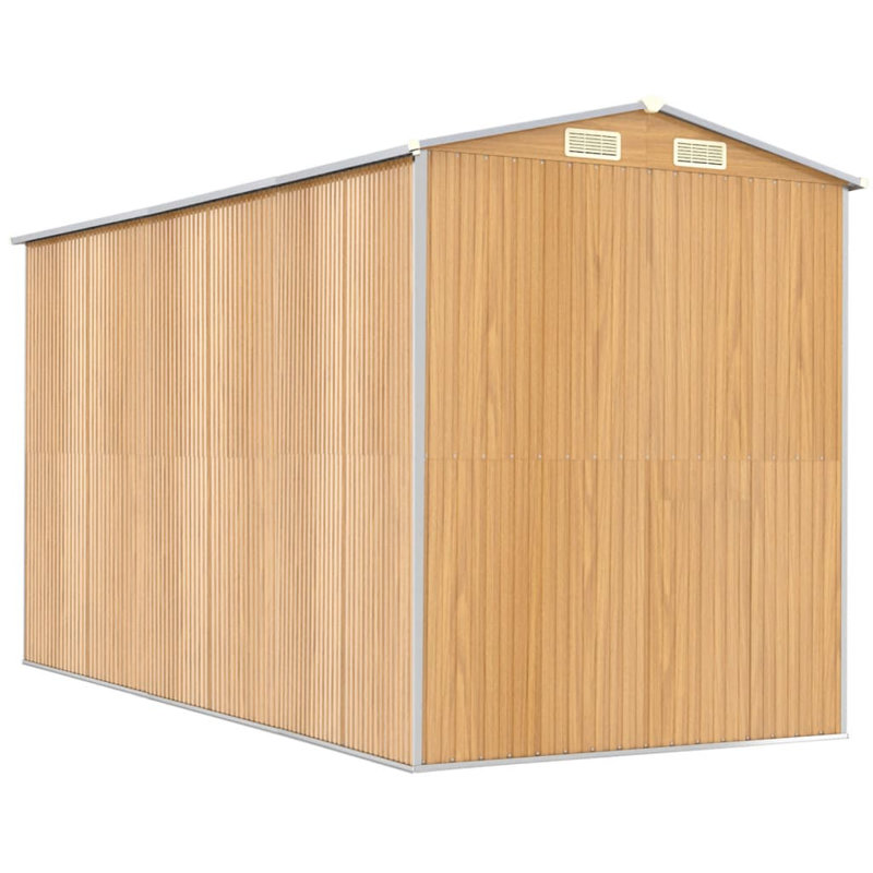  Remise de rangement traditionnelle en acier, Marron clair, L 75,6 po x P 140,6 po