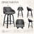Aiken Swivel Counter or Bar Height Bar Stool with Arms in Faux Leather, Plywood and Metal Footrest-713458990-713458989-719032353