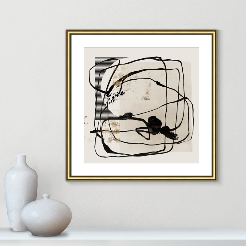 «Blot II» par Isabelle Z, 24.75'' W x 24.75'' H, Imprimé mat, Gold Classic