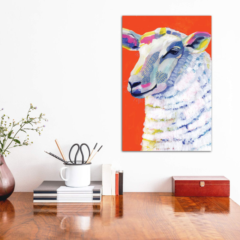 «Animal Party II» par Victoria Borges - reproduction d'art, H 12 po x l 8 po x P 0,75 po, Toile tendue, Pas de tapis
