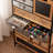 Industrial Farmhouse Tall Storage Cabinet, Wood Metal Vertical Chest of Multi Drawer for Office Bedroom Entryway, 44” H x 22” W x 13” D