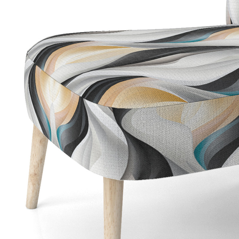 Chaise d'appoint moderne et contemporaine rembourrée en velours Monicolor Reflections III