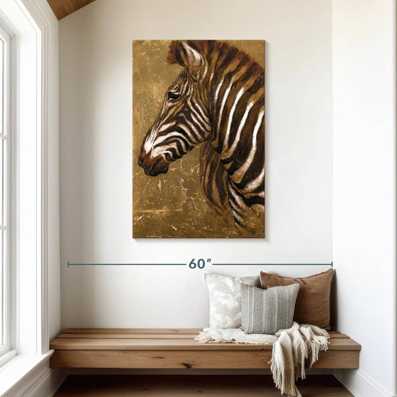 Brampt Gold Zebra I, 45" H x 30" W